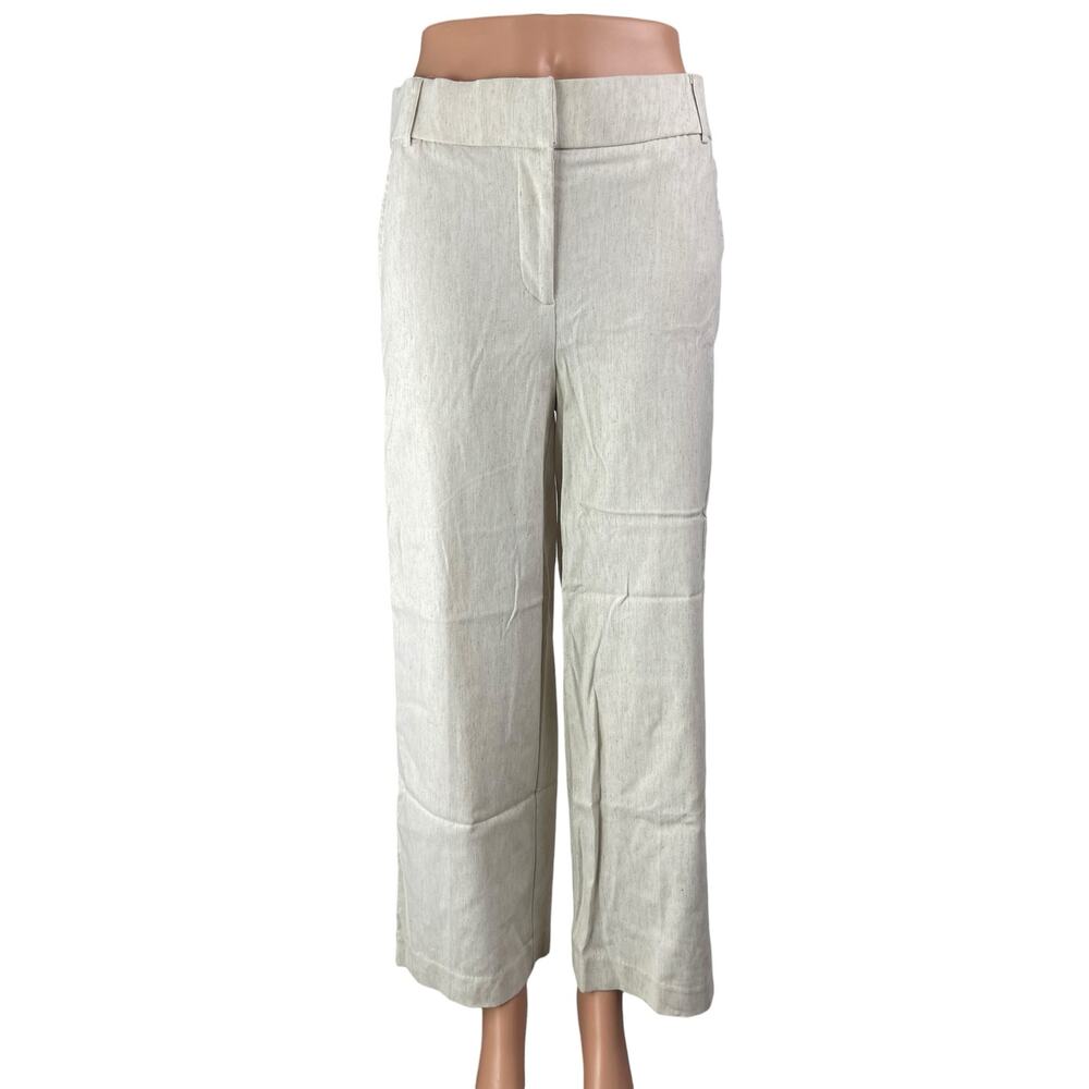 Amanda + Chelsea Women's White High Rise Wide Leg Trousers Dress Pants Size 4